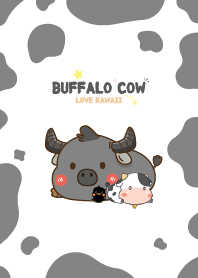 Buffalo&Cow Love Pattern Kawaii