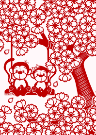 Paper Cutting (Sakura & Monkey)02