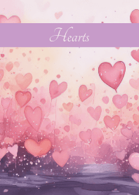 Heart Day on light purple