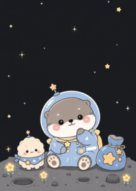 Cute otter in space 3_72