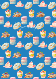 blue 甘いケーキ