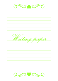 Writing paper-Yellowgreen&White-