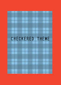 DUSTY BLUE CHECKERED THEME/RED