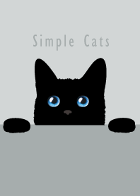 검은 고양이 단순 : 회색