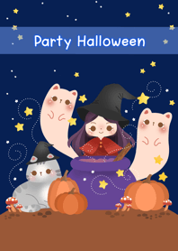 ปาร์ตี้ฮาโลวีนแมวแม่มดน้อย