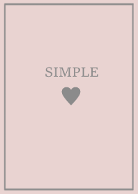 SIMPLE HEART =ivorypink gray=