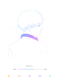 music is.../man A white.