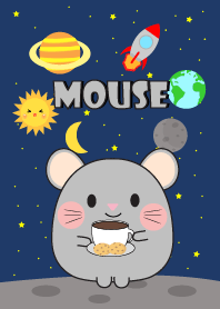 Cute gray mouse inu In Galaxy Theme (jp)