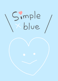 simple and blue