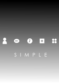 シンプル（ブラック ホワイト)