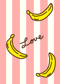 Banana - pink striped-
