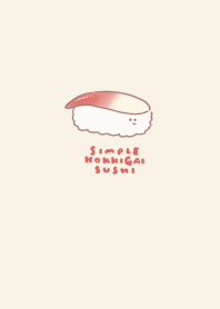 simple Hokki shellfish sushi beige