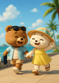 Sunny Coastline Bear Walk