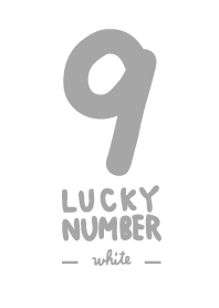 Lucky number 9 White