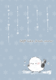 Shimaenaga&Snowy day:blue