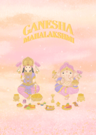 พระพิฆเนศ พระแม่ลักษมี มีโชคลาภ (pink)