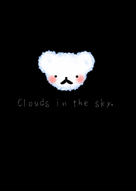 Cloud Bear - Gray Word on Black