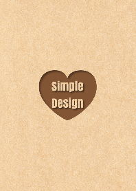 Craft Simple Design Heart Brown ver.