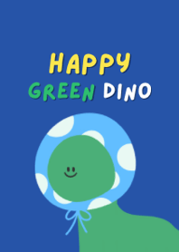 Happy Green Dino by hellomonday