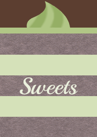 Sweets 002-2 (Matcha cake/Brown)