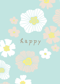 White and beige flower Slanting18 Japan