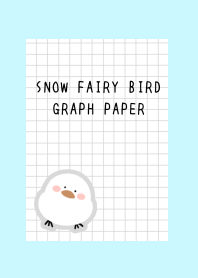 SNOW FAIRY BIRD GRAPH PAPER/LIGHT BLUE