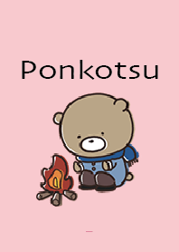 Pink : Winter bear Ponkotsu