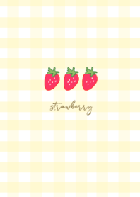 strawberry plaid -yellow-
