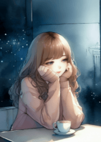 Cute Girl and Coffee V.3