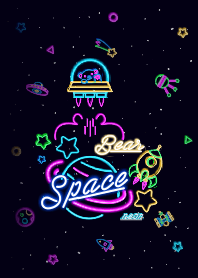 Bear Space Neon