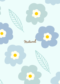 Cute 3colored flowers and leaves22 Japan