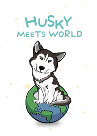 Grey Husky Meets World - Pure Sky