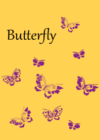 蝶々 黄x紫 英語版 Line 着せかえ Line Store