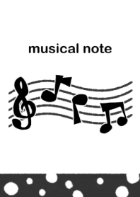 musical note-black and white-
