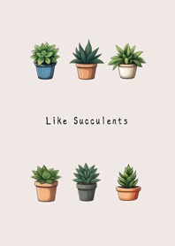 Like succulents(beige)