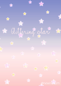 シンプル パープル きらめく スター