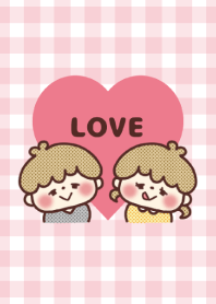 Love Couple and Gingham Check Theme -5-