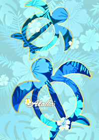 花柄♡幸運のホヌ*ハワイ＊ALOHA+242