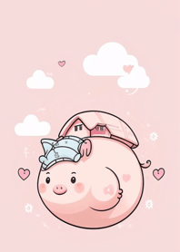 Babi merah muda yang bahagia x7QPC
