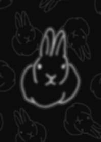 Black rabbit illustration