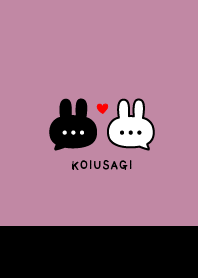 Pair Rabbet&Heart / Pink&Black