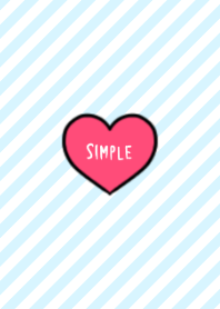 simple heart stripe