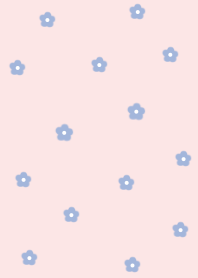 flower pattern(JP)sweetblue pink