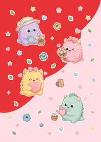 Cute monster Pink&Red.2w