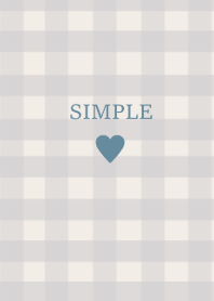 SIMPLE HEART_check dustyblue