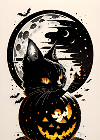 halloween cat 4E2503