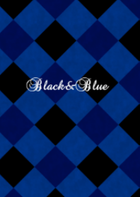 Black&Blue checked pattern