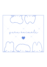 Relaxed Animals 1  - W x Blue 02