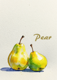 Pear watercolor