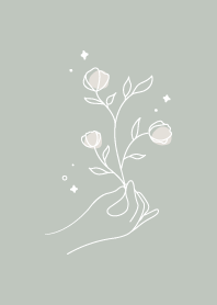 Pêche シンプル可愛い♡ グリーンのお花